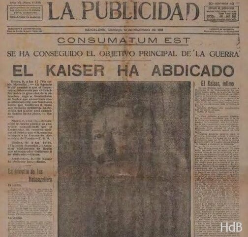 Abdicación Guillermo II