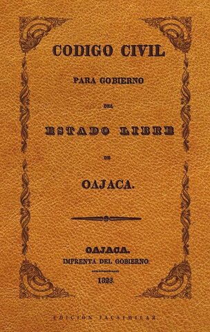 Promulgación del Código Civil Oaxaca