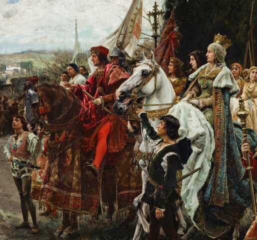 Los reyes católicos toman Granada.