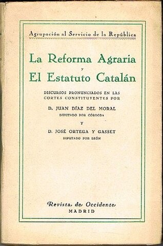 Reforma agraria. Estatuto catalán