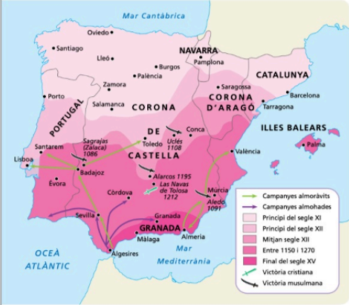 La conquesta de la vall del Guadalquivir, el llevant i les Balears