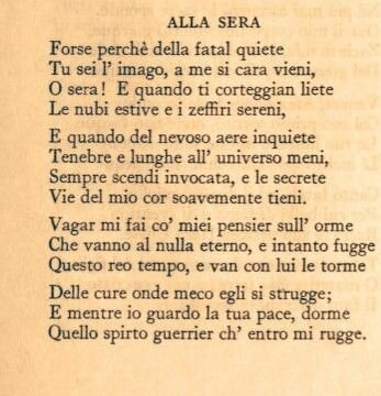 Foscolo pubblica "All'amica risanata" e "Alla sera" e "Solcata ho Fronte"