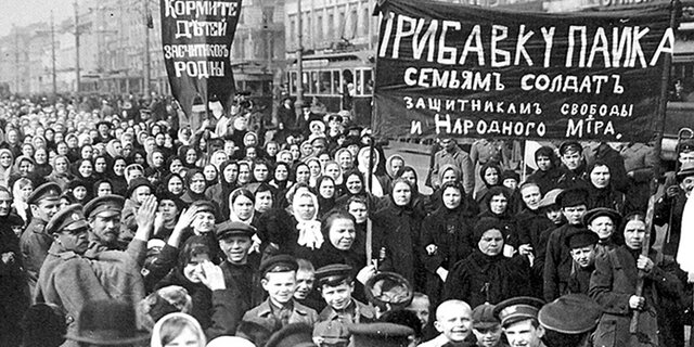 International Women's Day March in Petrograd