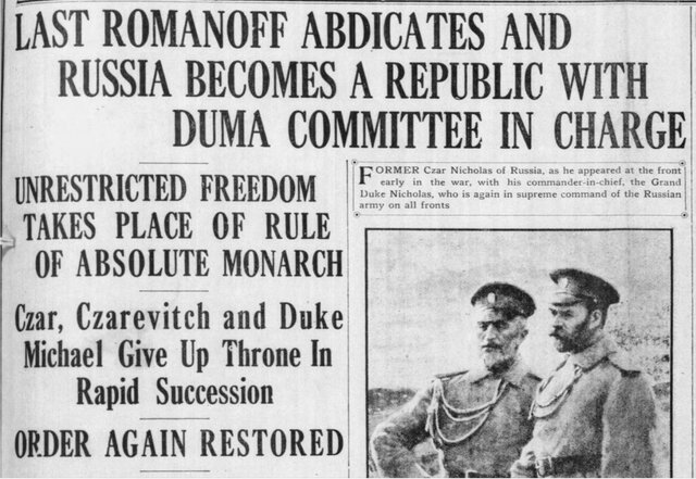 Nicholas II Abdicates