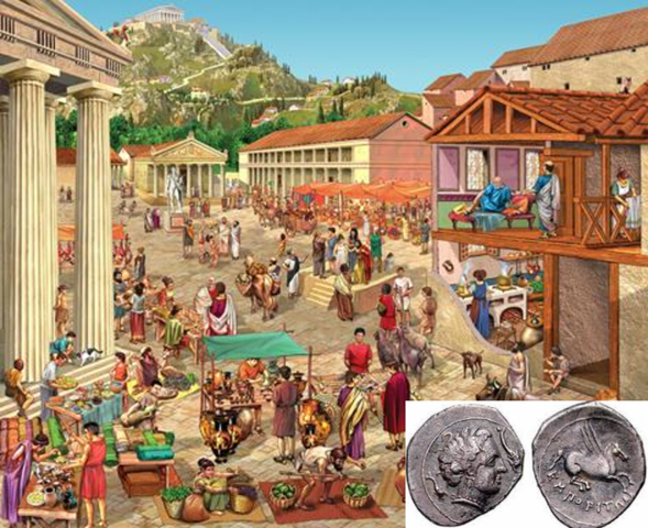 Surgimiento de la moneda y los mercados