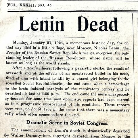 Lenin dies