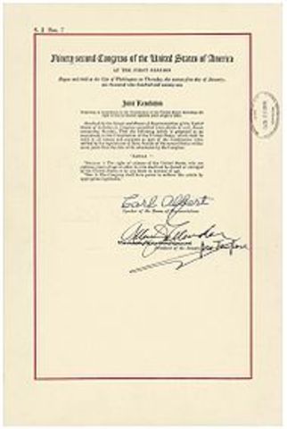 26th Amendment Ratified