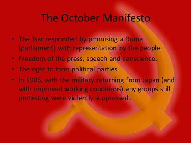 1905 Revolution Ends with October Manifesto