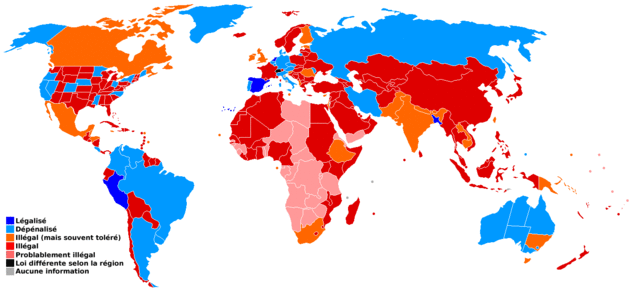 carte des pays autorisant le cannabis thérapeutique