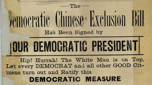 Chinese Exclusion Act and Fear of Losing Jobs