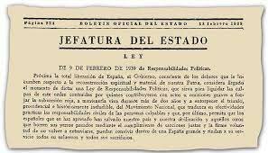aprobación de la ley de responsabilidades políticas