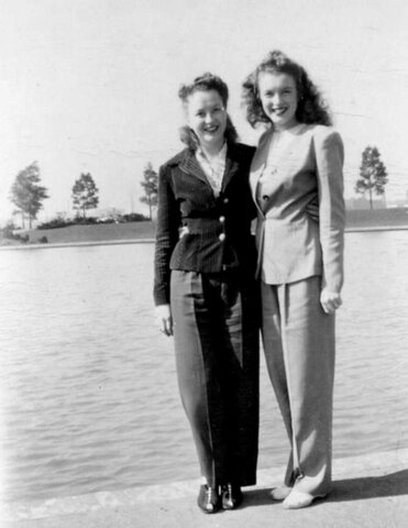 Marilyn Monroe met her sister