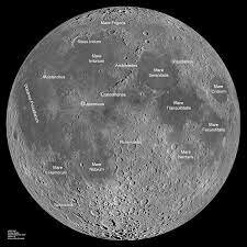 Observación de los cráteres de la luna