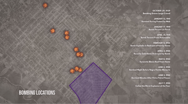 House Bombing in South Dallas in Exline Park