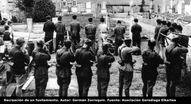 Frankistek aurrera jarraitu mantxo eta bidea odolez beteta utziz, Bilbo inguruko gotorlekuetarako bidera zihoan