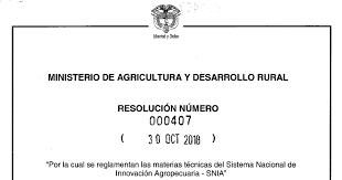 Resolución 407 de 2018