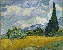 'Wheatfield with cypresses'