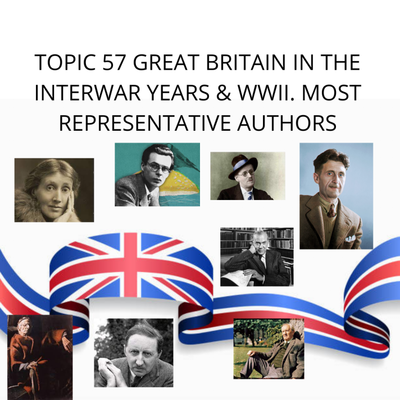 Timeline: Unit 57. Great Britain in the inter-war years and during the World War II. Most representative authors.