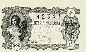 Instauración de la lotería nacional.