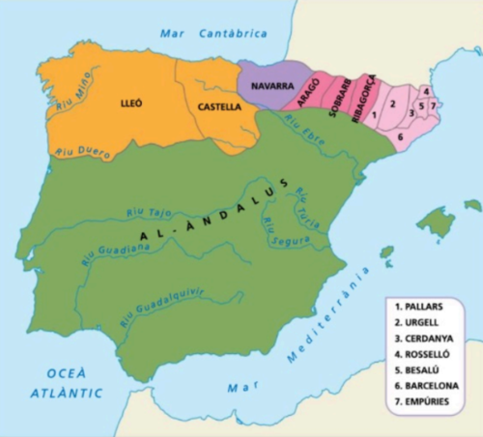 Territoris cristians hispànics.