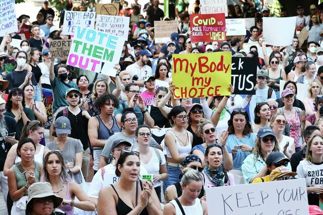 The overturning of Roe v. Wade