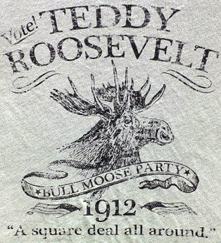 Teddy Roosevelt runs for president unsuccessfully for the bull moose party