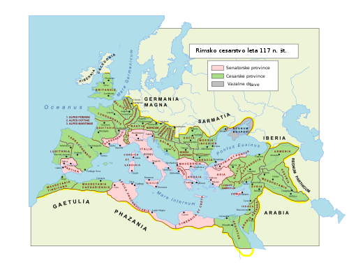RIMSKI IMPERIJ SE RAZDELI NA Z IN V DEL