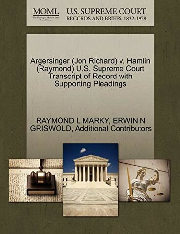 Argersinger v. Hamlin