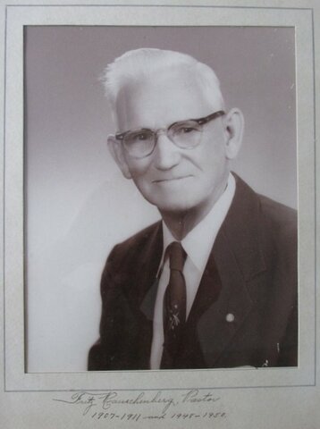 Rev Fritz Rauschenberg is Pastor
