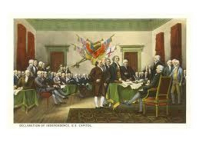 "Declaration of Independence" approved by Continental Congress - declared America's desire to be independent from Britain
