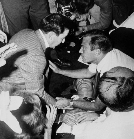 Robert F. Kennedy assassinated in California