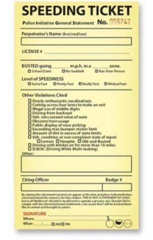 First time getting speeding ticket