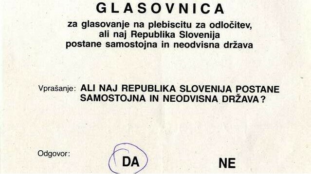 PLEBISCIT O SAMOSTOJNOSTI SLOVENIJE