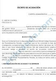 Escrito de Acusación.