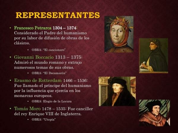 Principales representaciones del Humanismo