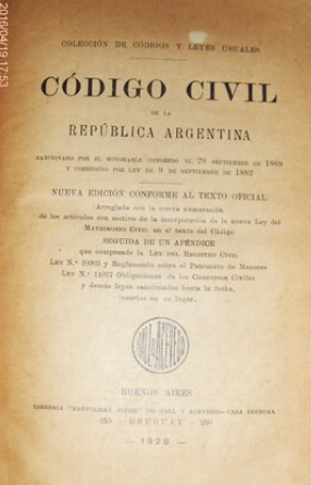 Sanción del Código Civil