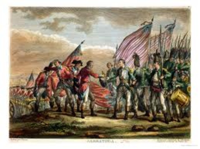 Battle of Saratoga (American victory - turning point of Revolutionary war)