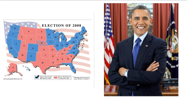 Obama elected as the first black president
