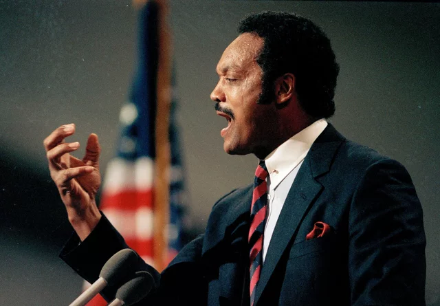 Jesse Jackson running for president in 1984