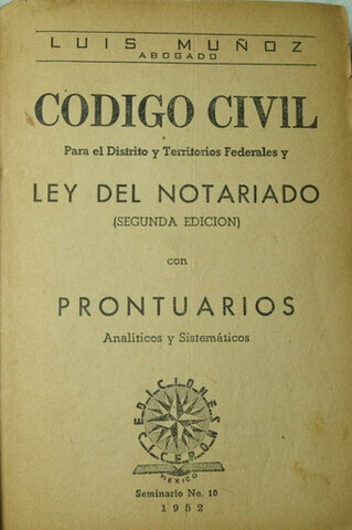 Ley del Notariado para el Distrito y Territorios Federales