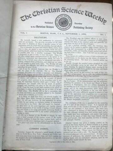 The Christian Science Weekly was Published