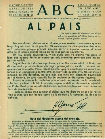 Proclamación de la segunda república