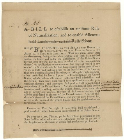 Naturalization Act of 1790