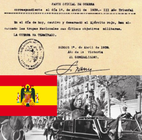 Último parte de la guerra civil española