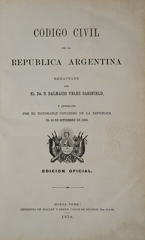 1869: Se sancionó el Código Civil