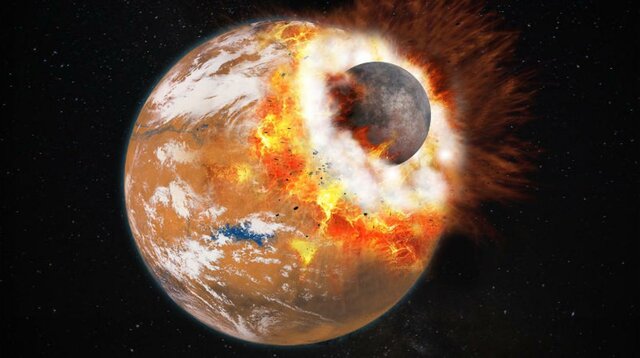 Formación o creación de la Luna (4000 m.a)