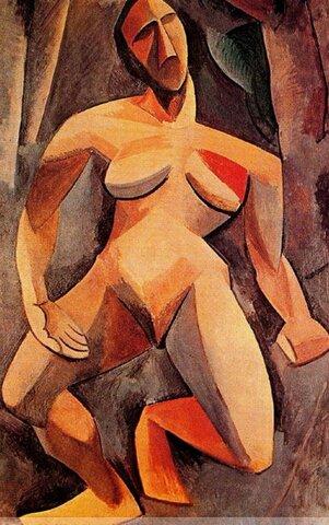 Un Driade (desnudo en el bosque)