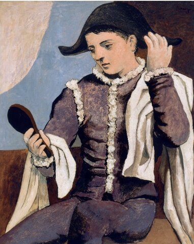 Arlequín con espejo