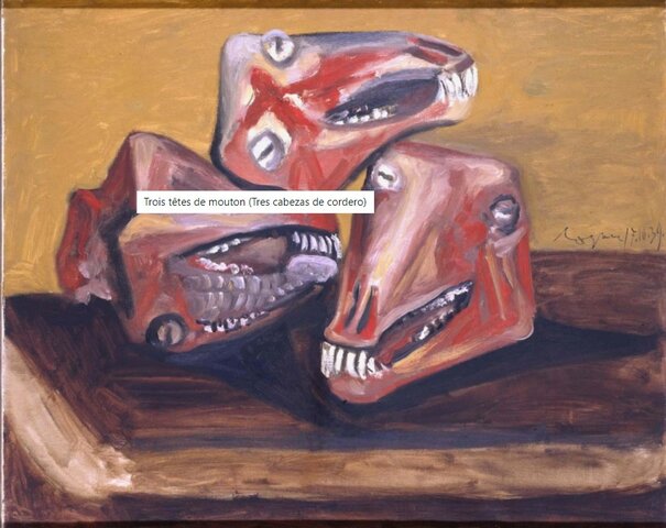 Tres cabezas de cordero