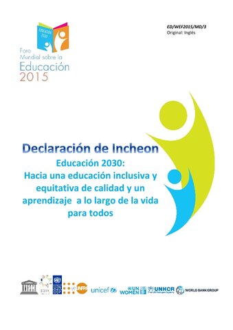 FORO MUNDIAL HACIA UNA EDUCACION INCLUSIVA Y EQUITATIVA